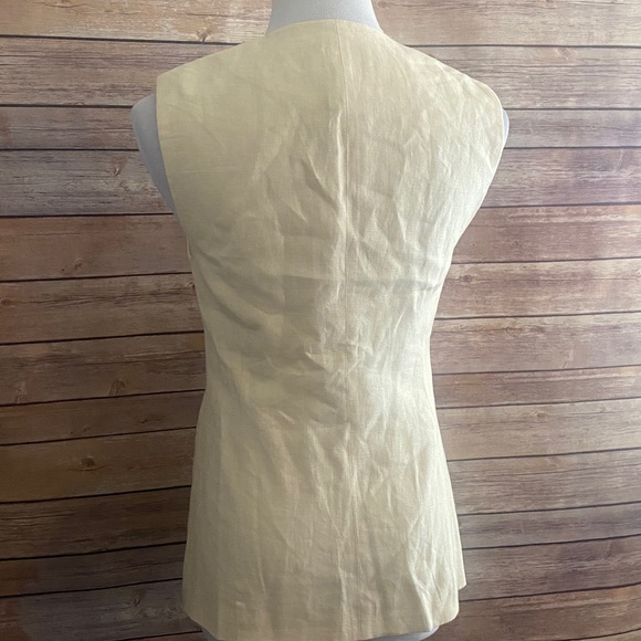 NWT Banana Republic Linen Vest Size 2 - Picture 5 of 10